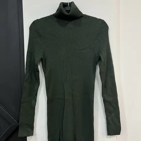 Women’s Turtleneck Longsleeve Bodycon Green Sweater Dress Size XL
