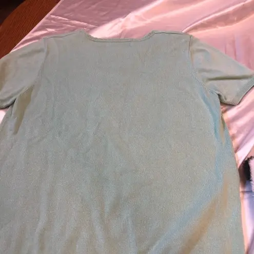 Alfred Dunner Vintage Floral Embellished Summer Sweater Size S