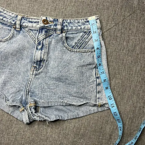 Bullhead Denim Co Mom Shorts Womens 7 Acid Wash High Rise Cut Off 90s Y2K Blue Size undefined