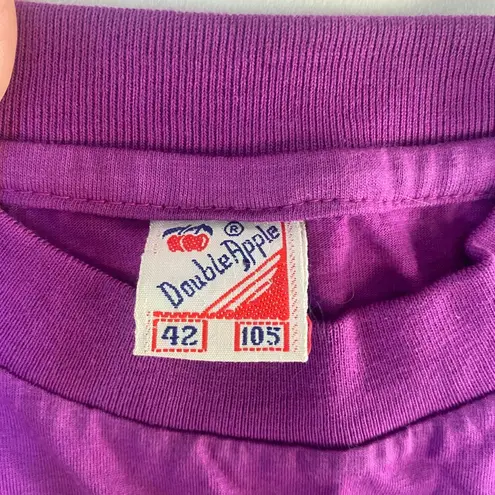 Vintage 80s 90s Greenpeace single stitch embroidered rainbow dove purple… Purple Size L