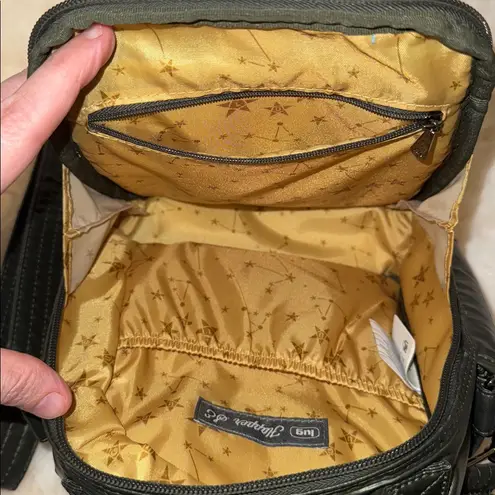 LUG Flapper Purse SE Convertible Crossbody Bag Purse Green Metallic