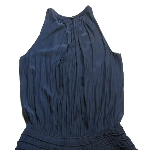 Ramy Brook NWT Audrey Smocked Midi in Navy Blue Blouson Dress S $425