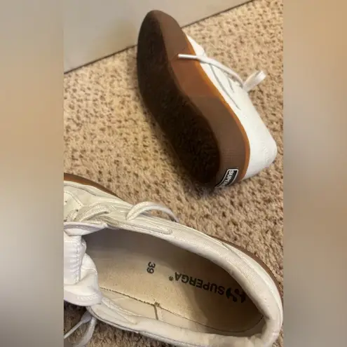 Superga  Women’s Revolley Low-Top Sneakers in White/Rubber, Size 39 (US 8-8.5) - Image 12