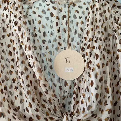 NWT Saints & Hearts Women's Leopard Print Tie