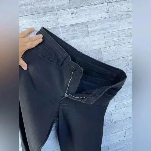 Ksubi Spray on Grease Ankle Zip Skinny Jeans In Black size 27