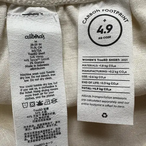Allbirds Shorts TreeBD Women's Camp Short Hemp Blend Natural White M NWT New