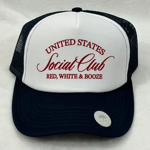 Jacks Surfboards United States Social Club Red White & Booze Surf Trucker Mesh SnapBack Hat Cap