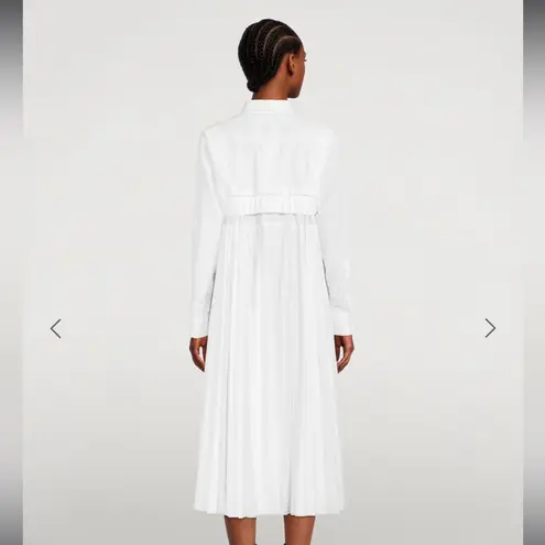 SACAI Midi Pleated Shirt Dress NWT Large Black