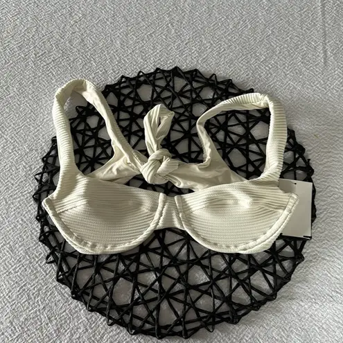 l*space L* Eco Chic Repreve® Nikita Bikini Top, White, Sz Medium, $130