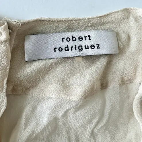 Robert Rodriguez top size 6 cream ruffle sweetheart