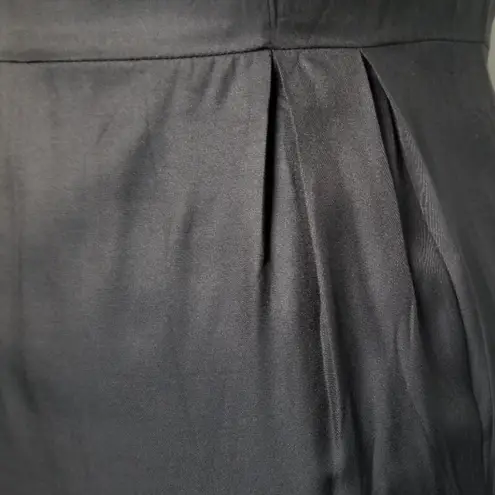 BODEN ROLL NECK BLACK SILK SHORT SLEEVE Elegant Black Dress 2 Petite Size 2P