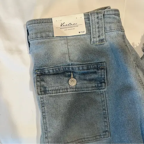 Buckle Kancan Light Wash Cargo Jeans | Size 7 | NWT Blue