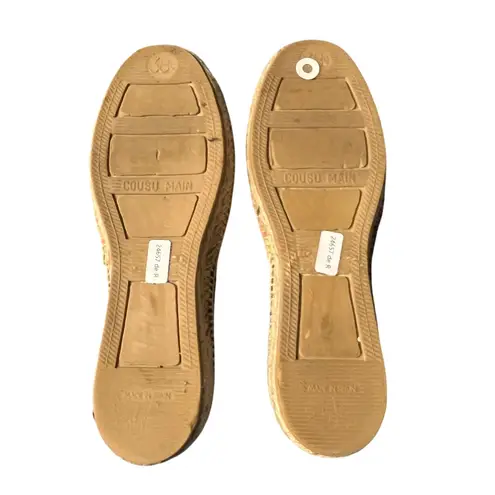 Flat Espadrilles Womens Size 38/7.5 Colorful Boho Hippie Casual Event Festival Orange