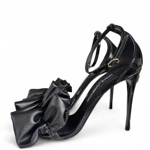 Dolce & Gabbana Dolce & Gabbana Keira Ruched Leather Heels NEW