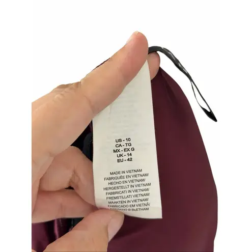 La Blanca Island Goddess Lingerie One Piece Swimsuit Dark Cherry Size 10 NEW