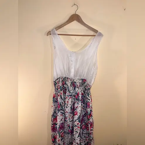 VINTAGE 80S 2 PIECE CROPPED TOP DRESS 12 White