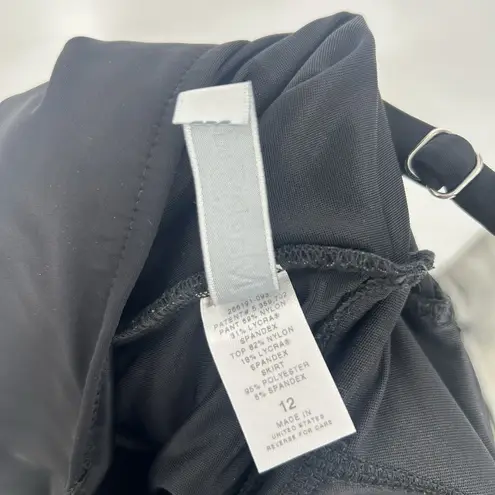 Miraclesuit Magicsuit Convertible Mio One Piece Swim Dress Black Ruched Size 12