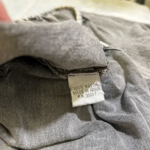 Solitaire Charcoal Acid Washed Embroidered Blouse