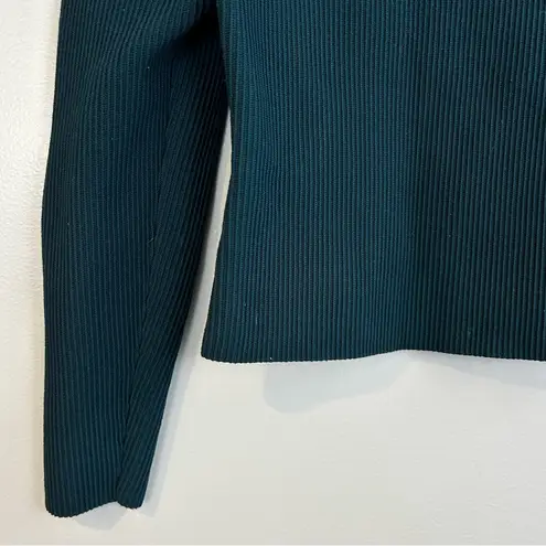 Babaton Aritzia Sculpt Knit Sweetheart Longsleeve Top Size Large Deep Teal Blue