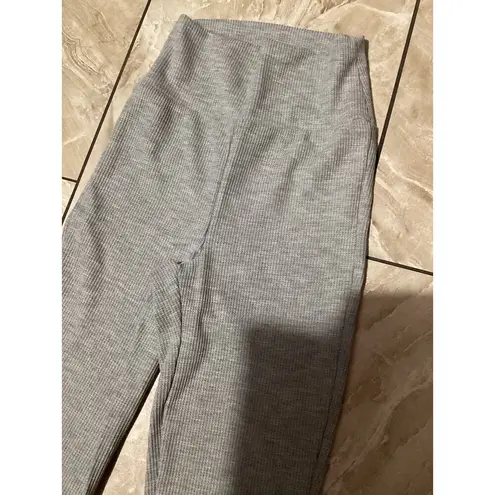 We Wore What  Waffle Leggings Heather Grey Size S NWOT