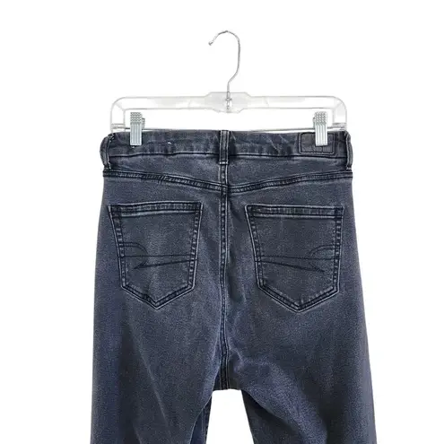 American Eagle High Rise Curvy Mom Tapered Jeans Pockets Dark Blue Denim Size 4
