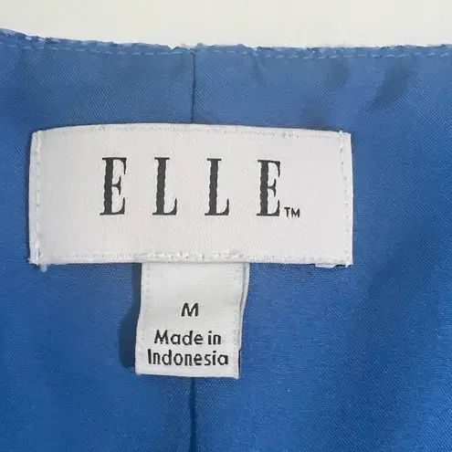 Elle Blue Lace Sleeveless Dress with Black Belt, Women's Size Medium