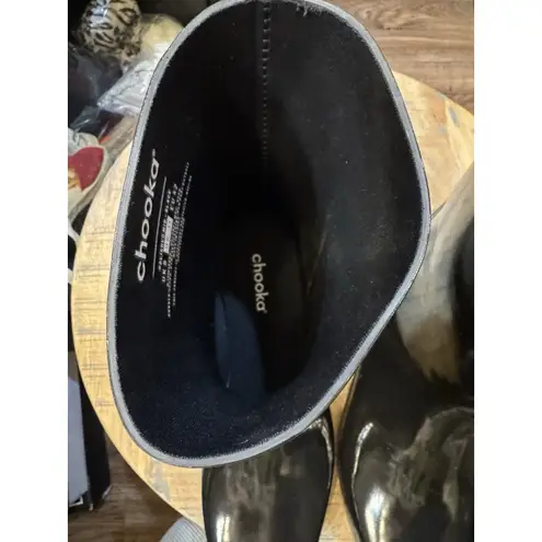 Chooka Women's Polished Mid Rain Boot Black Size 11