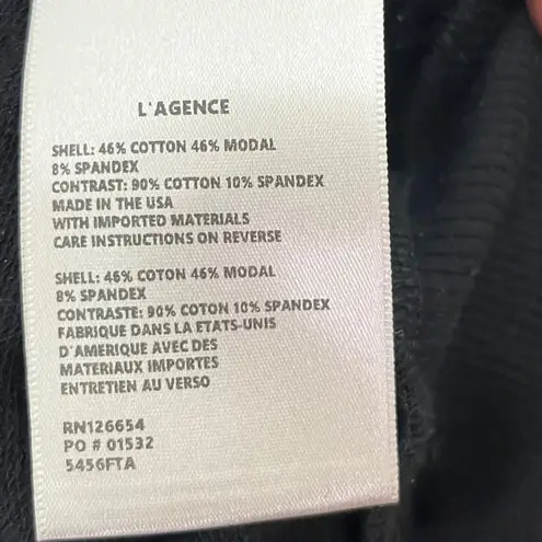 Tops Lagence Josilyn Lace Up Sweatshirt Black Top Women’s Size XS