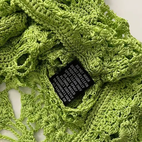 SER.O.YA Allison Crochet Cardigan in Lime Green Size M