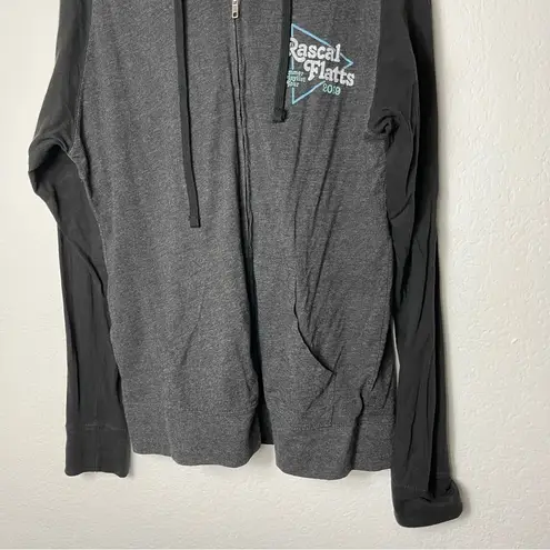 Women’s Rascal Flatts Black and Grey Zip Up Hoodie L Size L