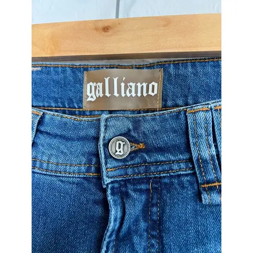 Galliano Y2K Vintage Straight Leg Jeans Women’s Size 29 Medium Wash Blue