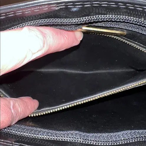 Mario Valentino Black Wristlet with Gold Details