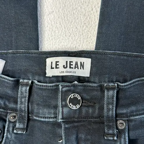 L'Agence Le Jean Amelia straight-leg raw cut navy jeans