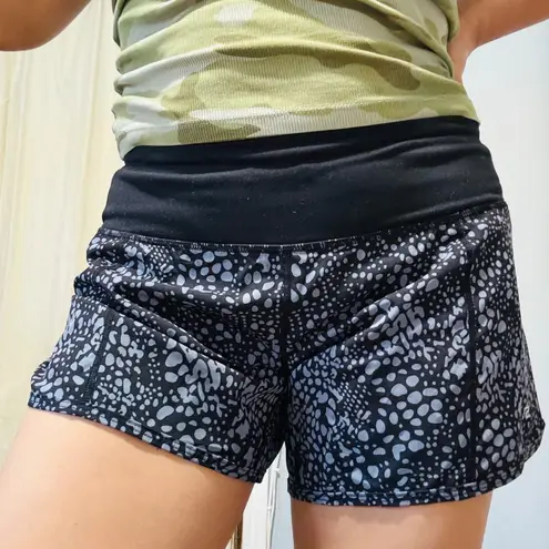 Road Runner Sports Women's Running Black Gray Animal Print Swimming Shorts Sz M Size M