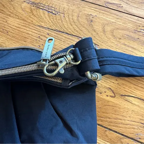 Travelon Anti-Theft Signature 3 Compartment Black Crossbody Bag