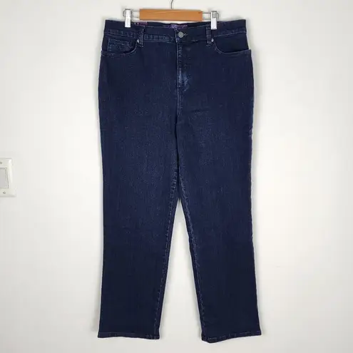 Gloria Vanderbilt Amanda Classic Rise Tapered Leg Jean Dark Blue Size 12 Short