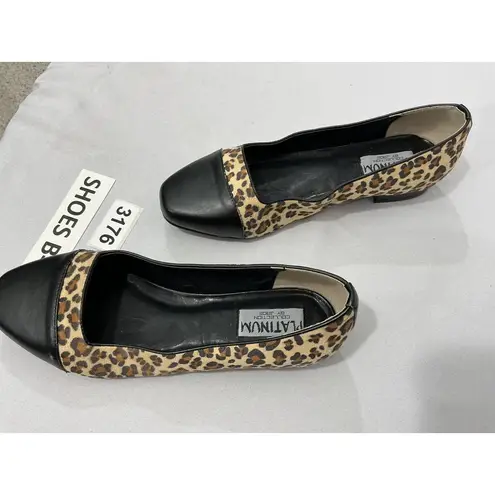 Womans Platinum Collections By Jade Size 10 W Animal Print Slip On Flats NWOT