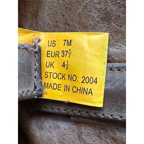 Roadwolf Sz 7M Tan Western Roper Cowboy Boots Leather Western Embroidered