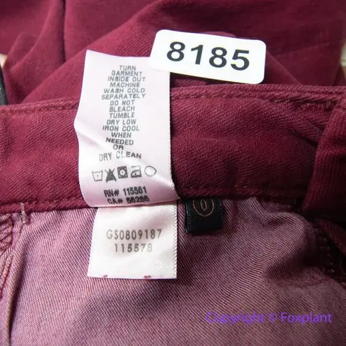 New! Jen 7, 7 for all mankind dark burgundy skinny legging ankle jeans, size 0 Red