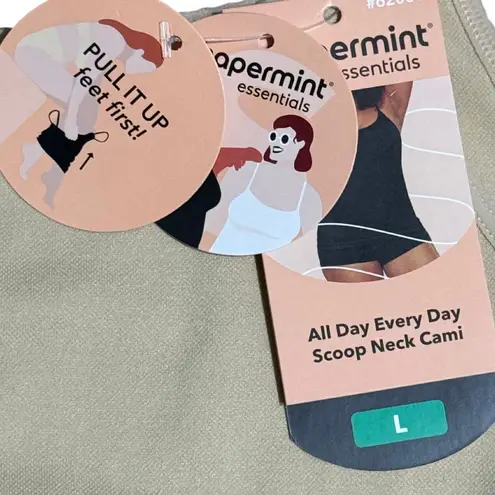 SHAPERMINT All Day Every Day Scoop Neck Cami Shapewear Nude Chai NWT Large Tan