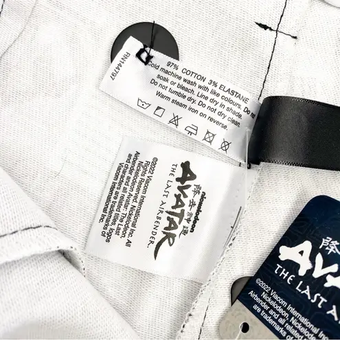 Blackmilk X Avatar Korra Republic City News Cargo Pants Joggers: Black White