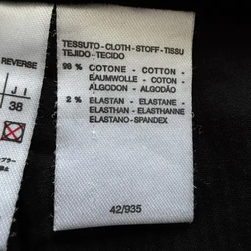 Weekend Max Mara Black Corduroy Pencil Skirt US 4 Stretch Back Slit Quiet Luxury