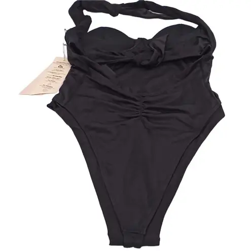 HAH x FREE PEOPLE One Pcs Swimsuit Sz L Black Fairy Resort Y2K Coquette L NWT Size L