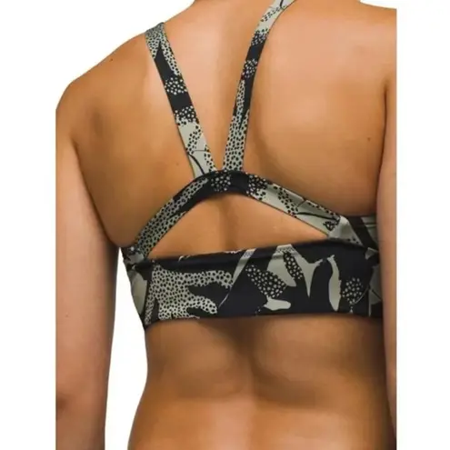 prAna Black Gray Green Floral Swim Top Marine Street Seaside XS NWR Beach