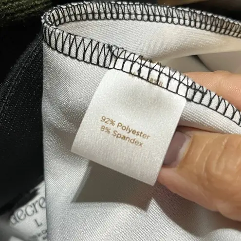 Decree Women's Black White Striped Tennis Sleeveless Top & Mini Skirt Set Large