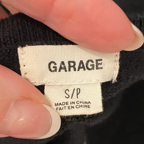 Garage  Cold Shoulder Knit Sweater Dress Black S Mini