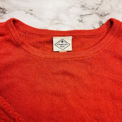 st. john's bay  | Cable Knit Sweater | Orange | Women's | M