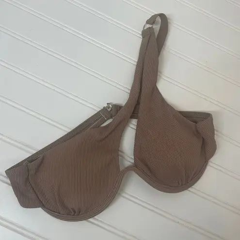 Brown & Blue Pink One Shoulder & Low Rise 2 Piece Swimsuit Size Small