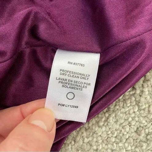 Laundry by Design NWT Ruched Stretchy Sheath Dress Sequins Ambrosia Plum 12