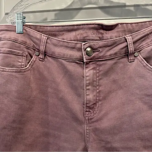 Lane Bryant  Purple Lavender Denim Girlfriend Crop Jeans size 18